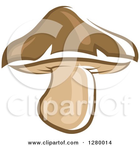Clipart of a Brown Mushroom - Royalty Free Vector Illustration by Vector Tradition SM
