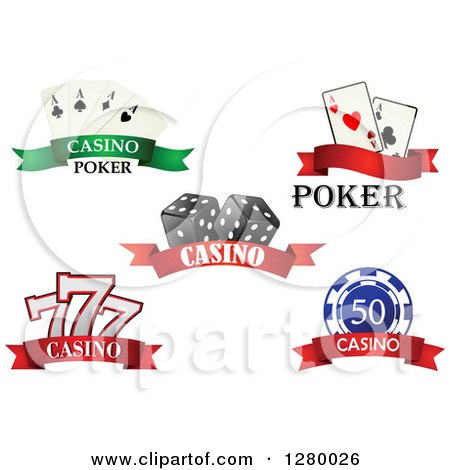 Clipart of Casino and Gambling Banners - Royalty Free Vector Illustration by Vector Tradition SM