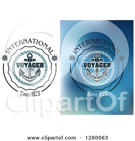 Clipart of Nautical Anchor and Sample Text Designs - Royalty Free Vector Illustration by Vector Tradition SM