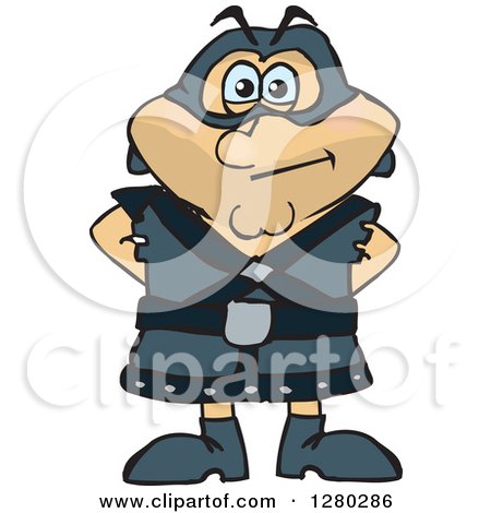 Clipart of a Standing Executioner - Royalty Free Vector Illustration by Dennis Holmes Designs