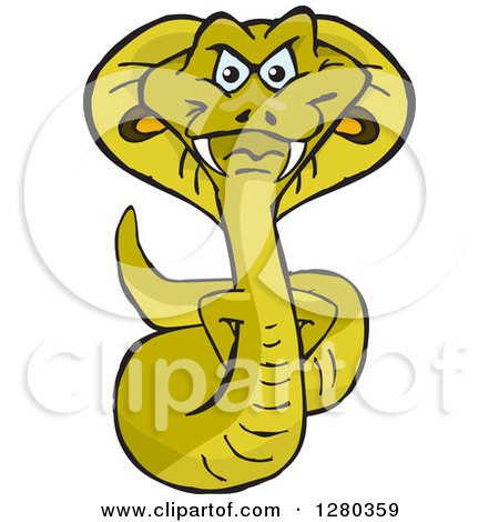 Clipart of a Cobra Snake - Royalty Free Vector Illustration by Dennis Holmes Designs
