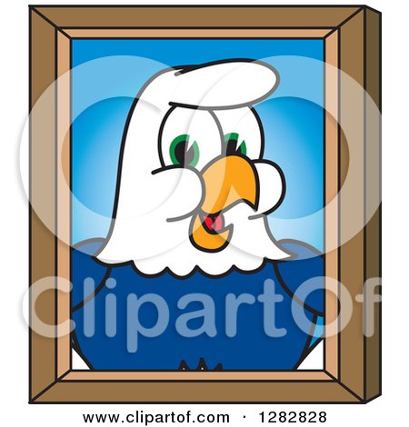 Clipart of a Happy Seahawk School Mascot Character Portrait - Royalty Free Vector Illustration by Mascot Junction