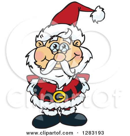 Clipart of a Happy Christmas Santa Claus - Royalty Free Vector Illustration by Dennis Holmes Designs