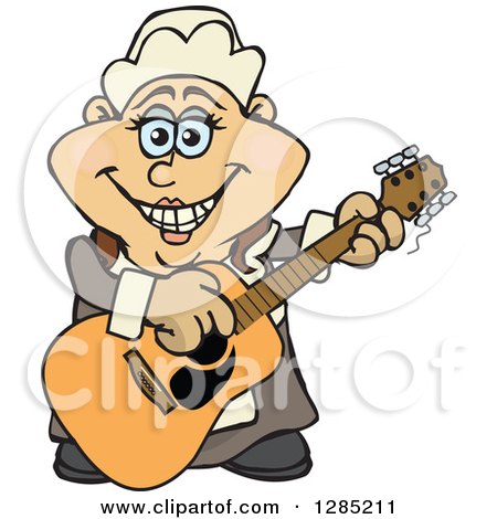 https://images.clipartof.com/small/1285211-Clipart-Of-A-Cartoon-Happy-Pilgrim-Woman-Playing-An-Acoustic-Guitar-Royalty-Free-Vector-Illustration.jpg