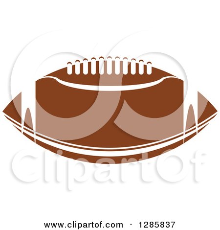 Clipart of a Brown Laced American Football - Royalty Free Vector Illustration by Vector Tradition SM