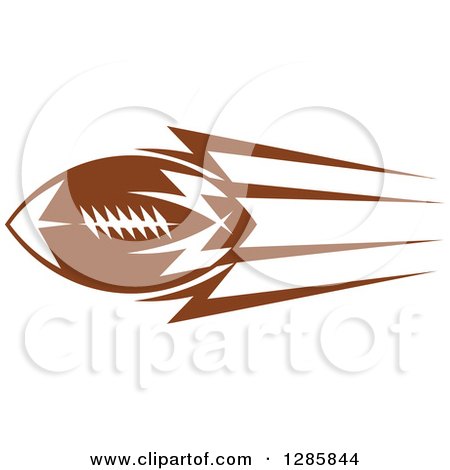 Clipart of a Brown American Football with Speed Spikes - Royalty Free Vector Illustration by Vector Tradition SM