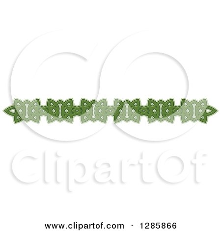 Clipart of a Green Celtic Knot Rule Border Design Element 2 - Royalty Free Vector Illustration by Vector Tradition SM