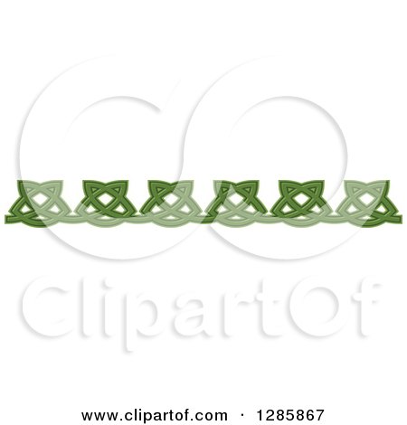 Clipart of a Green Celtic Knot Rule Border Design Element 3 - Royalty Free Vector Illustration by Vector Tradition SM
