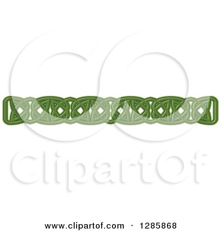 Clipart of a Green Celtic Knot Rule Border Design Element 4 - Royalty Free Vector Illustration by Vector Tradition SM