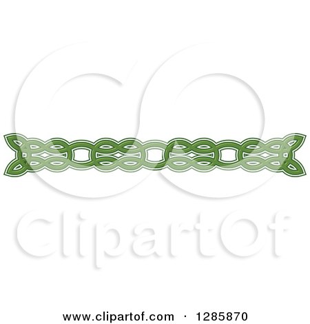 Clipart of a Green Celtic Knot Rule Border Design Element 6 - Royalty Free Vector Illustration by Vector Tradition SM