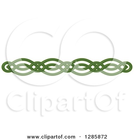 Clipart of a Green Celtic Knot Rule Border Design Element 8 - Royalty Free Vector Illustration by Vector Tradition SM