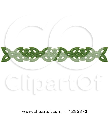 Clipart of a Green Celtic Knot Rule Border Design Element 9 - Royalty Free Vector Illustration by Vector Tradition SM