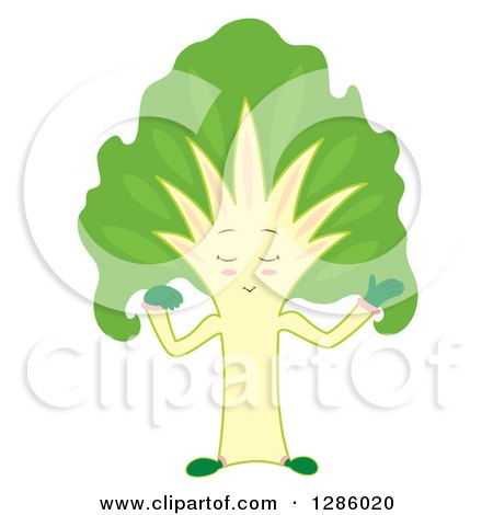 Clipart of a Talking Silver Beet Chard Head - Royalty Free Vector Illustration by Cherie Reve