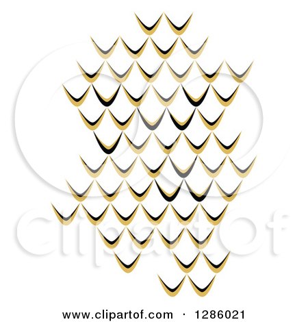 Clipart of a Black and Gold Scaled Skin Design - Royalty Free Vector Illustration by Cherie Reve