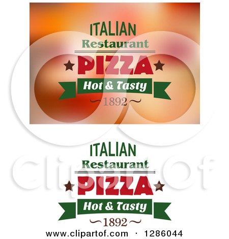 Clipart of Text Pizza Designs 2 - Royalty Free Vector Illustration by Vector Tradition SM