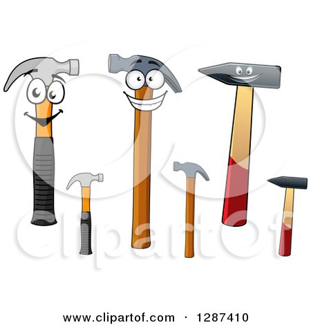 Clipart of Cartoon Hammer Tools - Royalty Free Vector Illustration by Vector Tradition SM