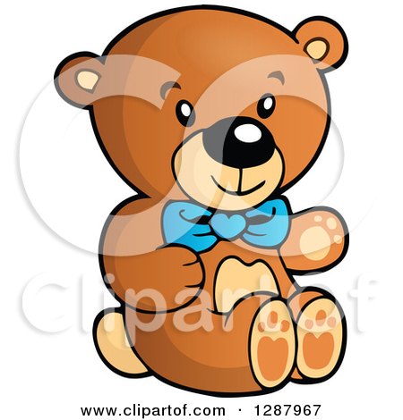 Clipart of a Teddy Bear Boys Toy - Royalty Free Vector Illustration by visekart