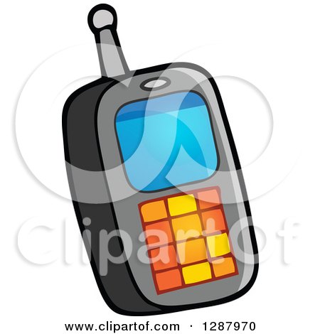 Clipart of a Cell Phone Boys Toy - Royalty Free Vector Illustration by visekart