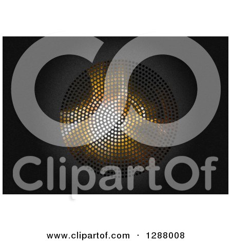 Clipart of a 3d Radial Metal Grill on Black - Royalty Free Illustration by KJ Pargeter