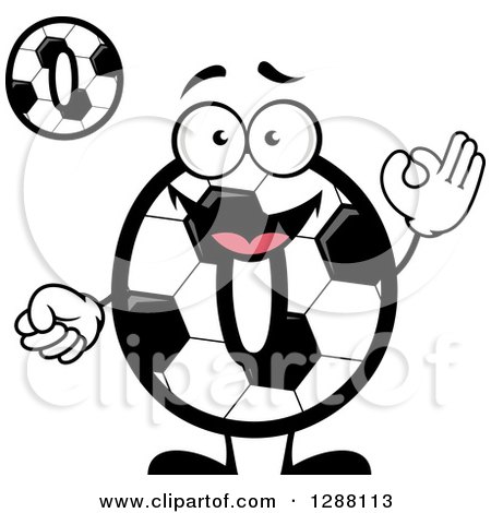 Clipart of Soccer Ball Number Zeros - Royalty Free Vector Illustration by Vector Tradition SM
