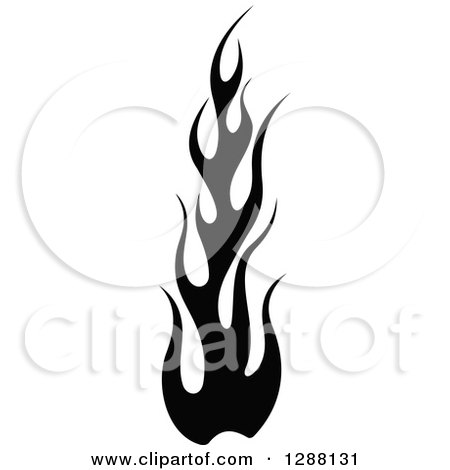 Clipart of a Vertical Black and White Flames Design Element 4 - Royalty Free Vector Illustration by Vector Tradition SM