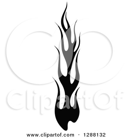 Clipart of a Vertical Black and White Flames Design Element 5 - Royalty Free Vector Illustration by Vector Tradition SM