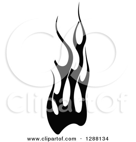 Clipart of a Vertical Black and White Flames Design Element 7 - Royalty Free Vector Illustration by Vector Tradition SM