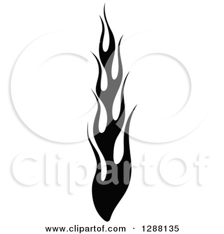 Clipart of a Vertical Black and White Flames Design Element 8 - Royalty Free Vector Illustration by Vector Tradition SM