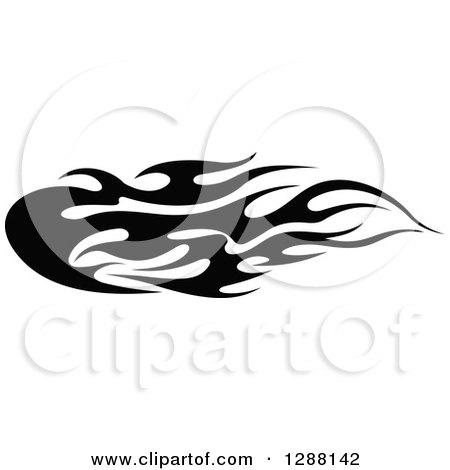 Clipart of a Horizontal Black and White Flames Design Element 8 - Royalty Free Vector Illustration by Vector Tradition SM