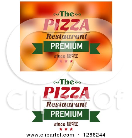 Clipart of Pizza Text Designs 4 - Royalty Free Vector Illustration by Vector Tradition SM