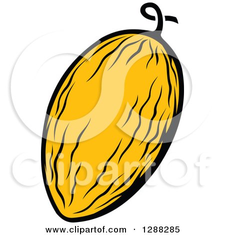 Clipart of a Canary Melon - Royalty Free Vector Illustration by Vector Tradition SM