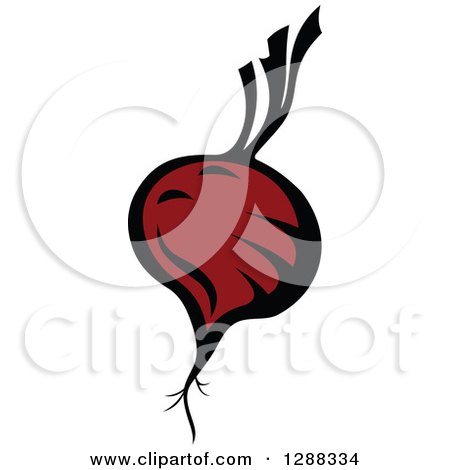 Clipart of a Dark Red Beet - Royalty Free Vector Illustration by Vector Tradition SM