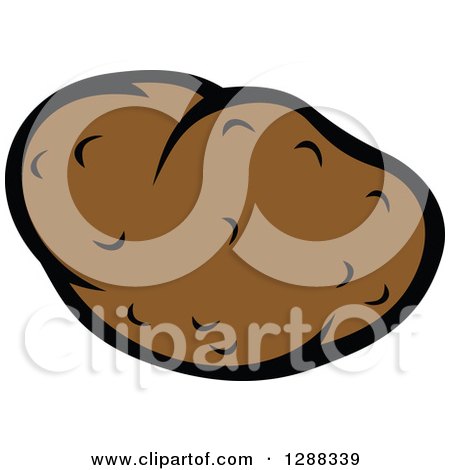Clipart of a Russet Potato - Royalty Free Vector Illustration by Vector Tradition SM