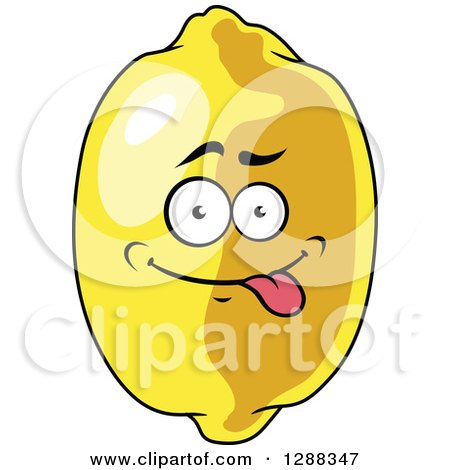 Clipart of a Goofy Lemon Character - Royalty Free Vector Illustration by Vector Tradition SM