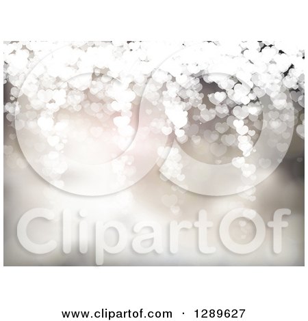 Clipart of a Bokeh Heart Background with Blur - Royalty Free Vector Illustration by vectorace