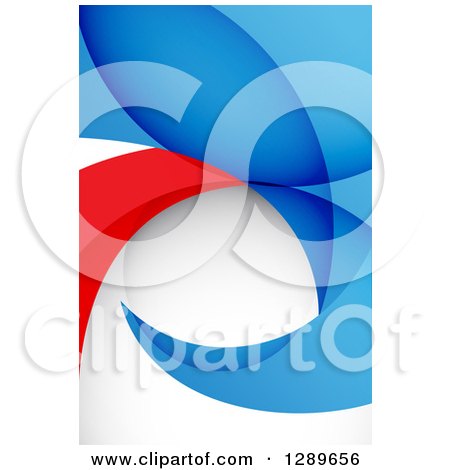 Clipart of a Background of Abstract Blue White and Red - Royalty Free Vector Illustration by vectorace