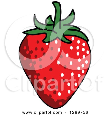 Clipart of a Strawberry - Royalty Free Vector Illustration by Vector Tradition SM