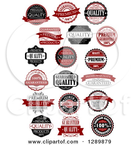 Clipart of Quality Product Guarantee Labels 2 - Royalty Free Vector Illustration by Vector Tradition SM