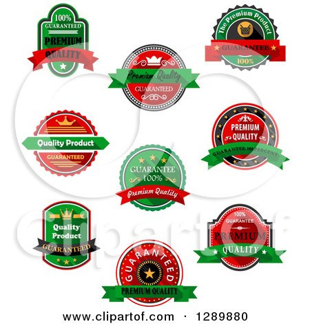 Clipart of Quality Product Guarantee Labels 3 - Royalty Free Vector Illustration by Vector Tradition SM