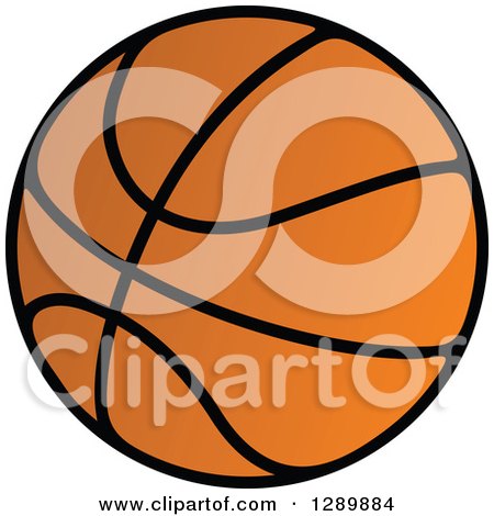 Clipart of a Black and Orange Basketball 2 - Royalty Free Vector Illustration by Vector Tradition SM