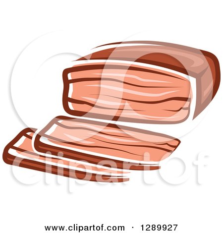 Clipart of a Beef Brisket - Royalty Free Vector Illustration by Vector Tradition SM