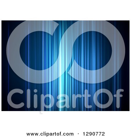 Clipart of a Background of Blue Light Streaks - Royalty Free Vector Illustration by dero