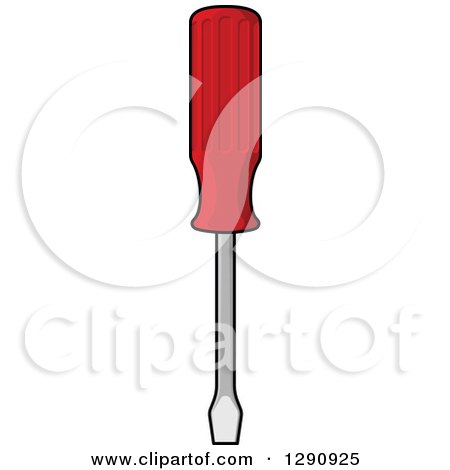 Clipart of a Red Screwdriver - Royalty Free Vector Illustration by Vector Tradition SM