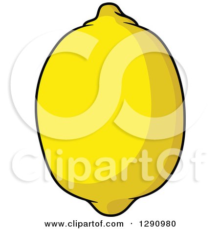 Clipart of a Yellow Lemon Fruit - Royalty Free Vector Illustration by Vector Tradition SM