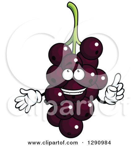 Clipart of a Talking Happy Currants Fruit Character - Royalty Free Vector Illustration by Vector Tradition SM