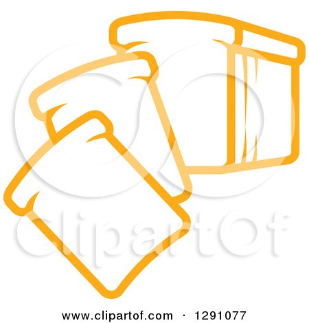 Clipart of a Sketch of Slices of Bread - Royalty Free Vector Illustration by Vector Tradition SM
