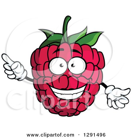 Clipart of a Talking Happy Raspberry Character - Royalty Free Vector Illustration by Vector Tradition SM