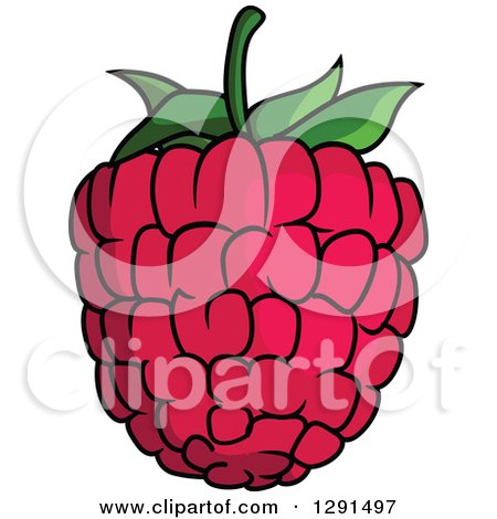 Clipart of a Pink Raspberry - Royalty Free Vector Illustration by Vector Tradition SM
