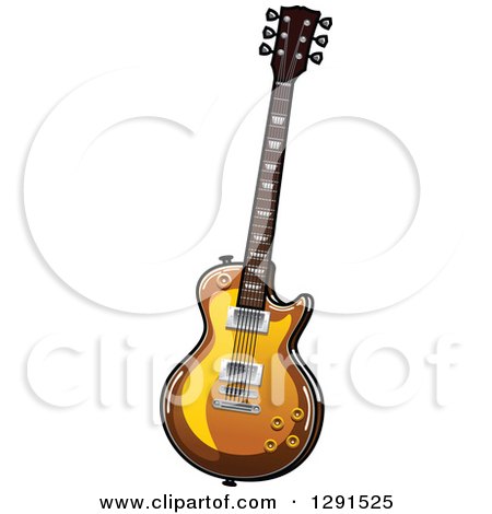 Clipart of a Shiny Electric Guitar - Royalty Free Vector Illustration by Vector Tradition SM