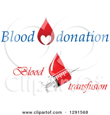 Clipart of Blood Donation and Transfusion Designs - Royalty Free Vector Illustration by Vector Tradition SM